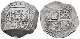 Felipe IV (1621-1665). 8 reales. 1641. México. (P). (Cal 2019-1332). Ag. 27,36 g. Fecha repasada. MBC. Est...350,00. // ENGLISH: Philip IV (1621-1665)...