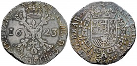 Felipe IV (1621-1665). 1 patagón. 1623. Bruselas. (Vanhoudt-645BS). (Vti-997). Ag. 27,93 g. Tono. MBC+. Est...180,00. // ENGLISH: Philip IV (1621-1665...