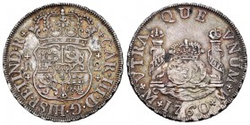 Fernando VI (1746-1759). 2 reales. 1760. México. M. (Cal 2019-641). Ag. 6,75 g. Parte de brillo original. Bellísima. Rara, aún más en esta conservació...