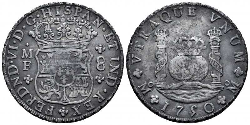 Fernando VI (1746-1759). 8 reales. 1750. México. MF. (Cal 2019-474). Ag. 27,03 g...