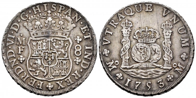 Fernando VI (1746-1759). 8 reales. 1753. México. MF. (Cal 2019-749). Ag. 26,95 g...