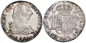 Carlos III (1759-1788). 8 reales. 1786. Guatemala. M. (Cal 2019-1017). Ag. 26,85 g. Muy rara, aún más en esta conservación. MBC+. Est...2000,00. // EN...