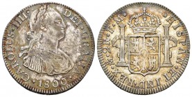 Carlos IV (1788-1808). 2 reales. 1800. México. FM. (Cal 2019-636). Ag. 6,61 g. Pátina irregular. MBC+. Est...75,00. // ENGLISH: Charles IV (1788-1808)...