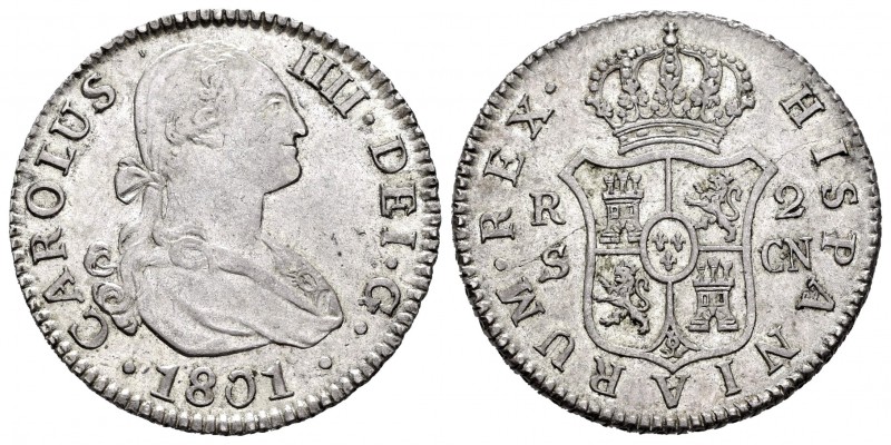 Carlos IV (1788-1808). 2 reales. 1801. Sevilla. CN. (Cal 2019-722). Ag. 5,97 g. ...