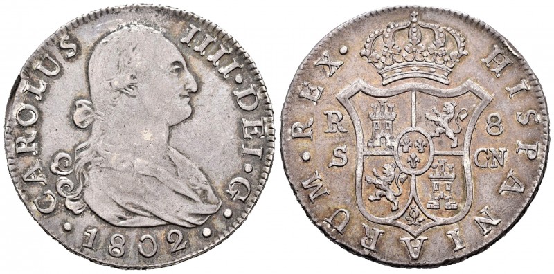 Carlos IV (1788-1808). 8 reales. 1802. Sevilla. CN. (Cal 2019-1064). Ag. 26,74 g...