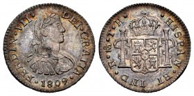 Fernando VII (1808-1833). 1/2 real. 1809. México. TH. (Cal 2019-390). Ag. 1,67 g. Busto imaginario. Preciosa pátina y brillo original. Bellísima. SC. ...