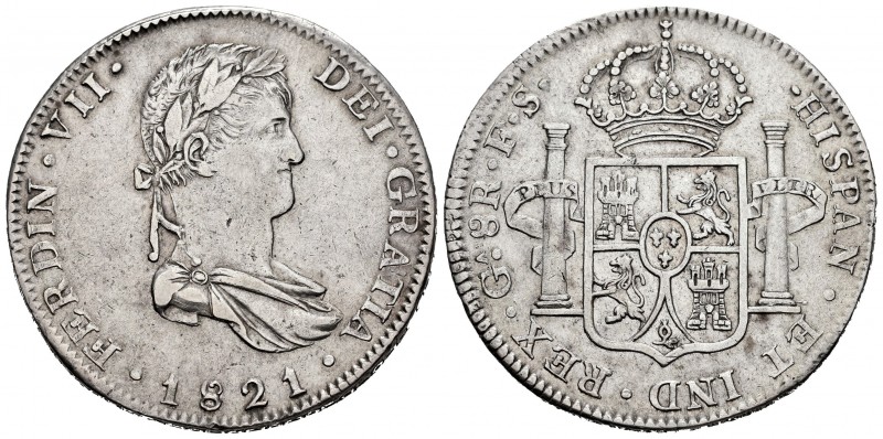 Fernando VII (1808-1833). 8 reales. 1821. Guadalajara. FS. (Cal 2019-1210). Ag. ...