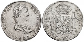 Fernando VII (1808-1833). 8 reales. 1821. Guadalajara. FS. (Cal 2019-1210). Ag. 26,85 g. MBC+. Est...120,00. // ENGLISH: Ferdinand VII (1808-1833). 8 ...