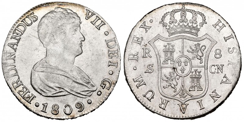 Fernando VII (1808-1833). 8 reales. 1809. Sevilla. CN. (Cal 2008-635). Ag. 26,95...