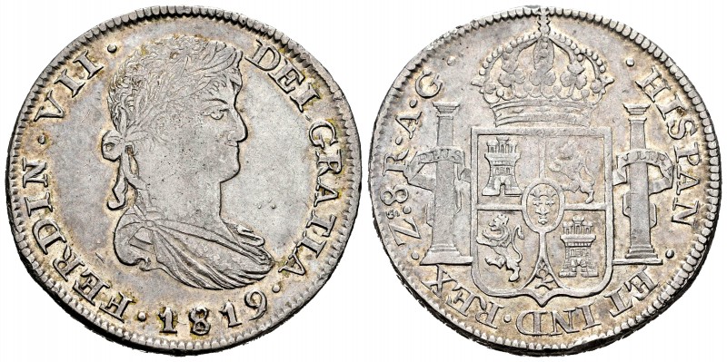 Fernando VII (1808-1833). 8 reales. 1819/9181. Zacatecas. AG. (Cal 2019-1462). A...