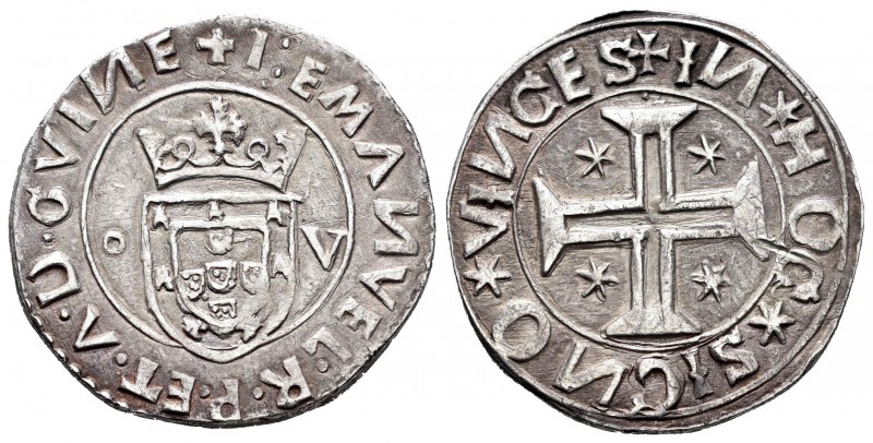 Portugal. Manuel I. 1 tostao. (1495-1521). (Gomes-44.07). Ag. 8,57 g. Escudo ent...