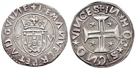 Portugal. Manuel I. 1 tostao. (1495-1521). (Gomes-44.07). Ag. 8,57 g. Escudo entre roel y V. Leve roce en reverso. Escasa. EBC-. Est...400,00. // ENGL...