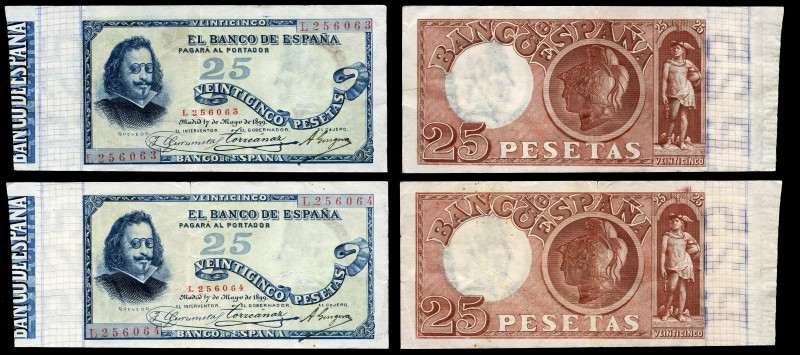 25 pesetas. 1899. Madrid. (Ed 2017). 17 de mayo, Francisco de Quevedo. Serie L. ...