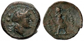 GRECHE - BRUTTIUM - Petelia - Sestante - Testa di Apollo a d. /R Artemide con fiaccola di corsa a s. Mont. 3553; S. Ans. 617 (AE g. 2,82) Ex Lanz Numi...