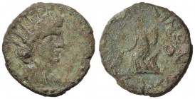 GRECHE - SICILIA - Entella - AE 23 Periodo Romano - Busto radiato di Helios a d. /R Figura femminile stante a s. Calc. 16 (AE g. 8,57)
BB+/BB