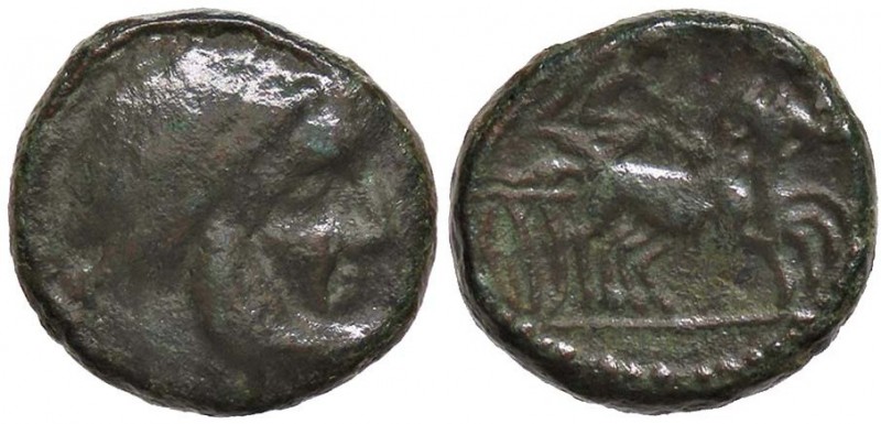 GRECHE - SICILIA - Siracusa - Dominio romano (212 a.C.) - AE 17 - Testa di Zeus ...