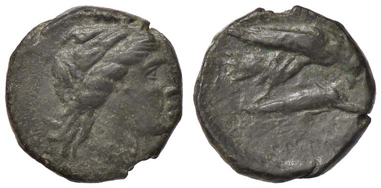 GRECHE - SARMATIA - Olbia - AE 15 - Testa di Demetra a d. /R Aquila a d. con pes...