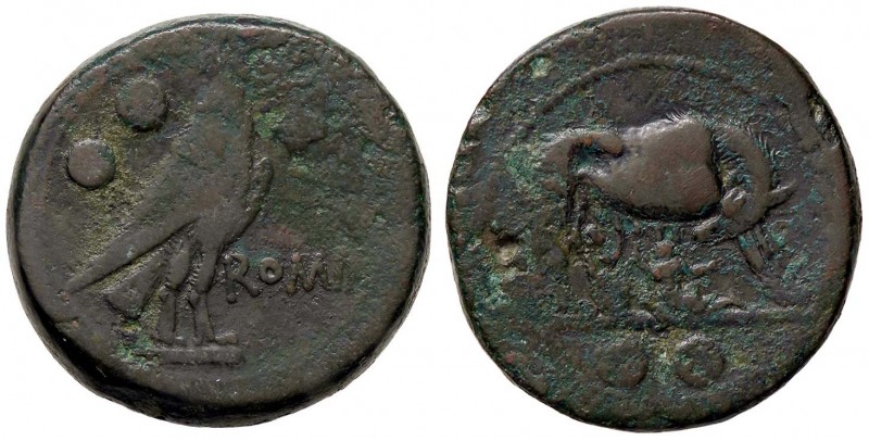 ROMANE REPUBBLICANE - ANONIME - Monete semilibrali (217-215 a.C.) - Sestante - L...