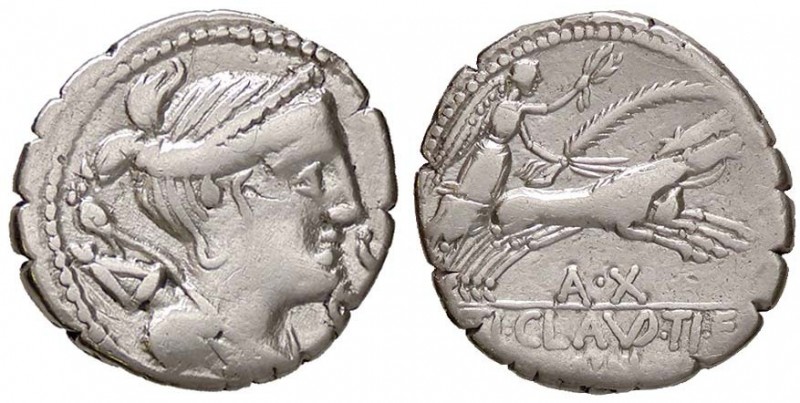 ROMANE REPUBBLICANE - CLAUDIA - Ti. Claudius Ti. F. Ap. n. Nero (79 a.C.) - Dena...