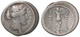 ROMANE REPUBBLICANE - MEMMIA - C. Memmius C. f. (56 a.C.) - Denario - Testa di Cerere a d. /R Trofeo d'armi con prigioniero inginocchiato B. 10; Cr. 4...