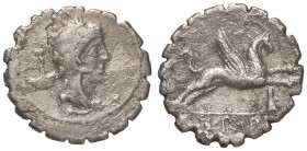 ROMANE REPUBBLICANE - PAPIA - L. Papius (79 a.C.) - Denario serrato - Testa di Giunone Sospita a d. /R Grifone a d. Cr. 384/1 (AG g. 3,67)
qBB