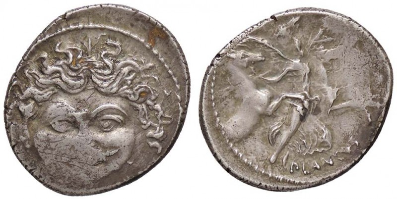 ROMANE REPUBBLICANE - PLAUTIA - L. Plautius Plancus (47 a.C.) - Denario - La Med...