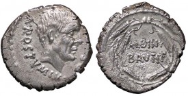 ROMANE REPUBBLICANE - POSTUMIA - D. Postumius Albinus Bruti f. (48 a.C.) - Denario - Busto del console Aulus Postumius Albinus Regillensis a d. /R Scr...