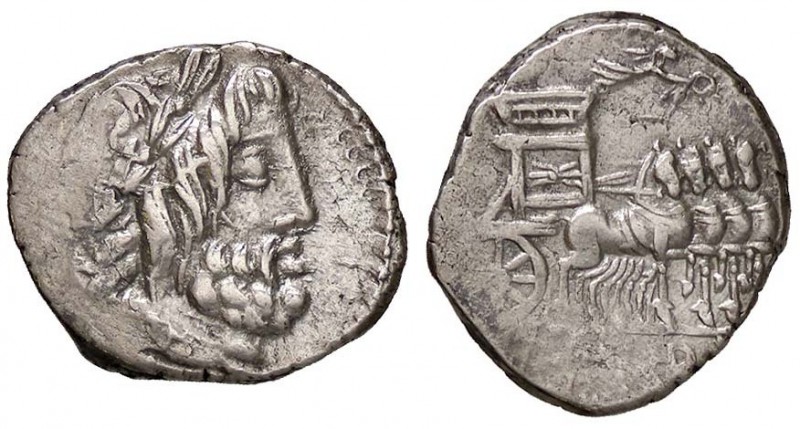 ROMANE REPUBBLICANE - RUBRIA - L. Rubrius Dossenus (87 a.C.) - Denario - Testa d...