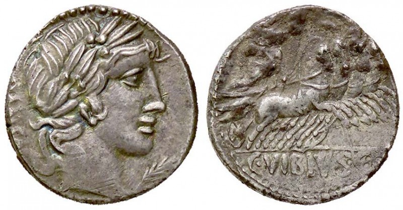 ROMANE REPUBBLICANE - VIBIA - C. Vibius C. F. Pansa (90 a.C.) - Denario - Testa ...