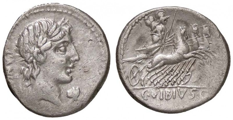 ROMANE REPUBBLICANE - VIBIA - C. Vibius C. F. Pansa (90 a.C.) - Denario - Testa ...