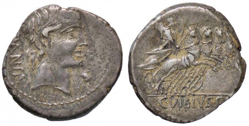 ROMANE REPUBBLICANE - VIBIA - C. Vibius C. F. Pansa (90 a.C.) - Denario - Testa ...