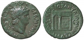 ROMANE IMPERIALI - Nerone (54-68) - Asse - Testa laureata a d. /R Tempio di Giano con porta a s. C. 164 (AE g. 10,77) Ex asta del Titano 42, lotto 176...