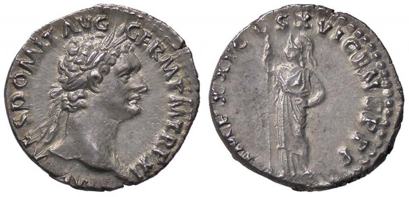 ROMANE IMPERIALI - Domiziano (81-96) - Denario - Busto laureato a d. /R Minerva ...