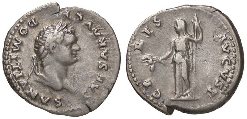 ROMANE IMPERIALI - Domiziano (81-96) - Denario - Busto laureato a d. /R Cerere s...