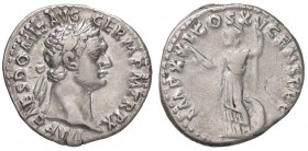ROMANE IMPERIALI - Domiziano (81-96) - Denario - Busto laureato a d. /R Minerva stante a s. con fulmine, lancia e scudo ai suoi piedi C. 264 (AG g. 3,...