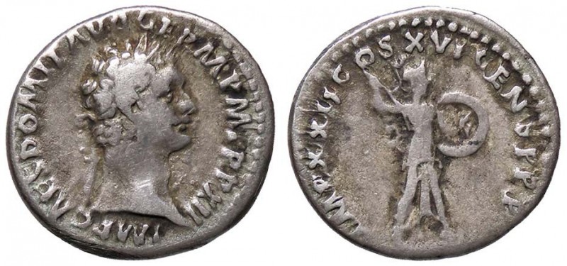 ROMANE IMPERIALI - Domiziano (81-96) - Denario - Busto laureato a d. /R Minerva ...