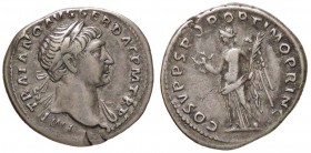 ROMANE IMPERIALI - Traiano (98-117) - Denario - Busto laureato e drappeggiato a d. /R La Vittoria seminuda stante a s. con corona e palma C. 74; RIC 1...