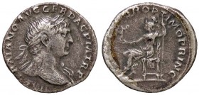ROMANE IMPERIALI - Traiano (98-117) - Denario - Testa laureata a d. /R Roma seduta a s. con Vittoria e lancia C. 69; RIC 116 (AG g. 2,77)
qBB