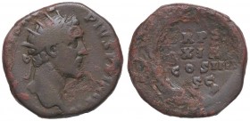ROMANE IMPERIALI - Antonino Pio (138-161) - Dupondio - Testa laureata a d. /R Scritta entro corona C. 1018 (AE g. 11,24)
MB