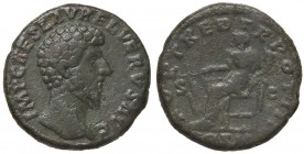 ROMANE IMPERIALI - Lucio Vero (161-169) - Asse - Testa a d. /R La Fortuna seduta a s. con timone e cornucopia C. 97 (AE g. 11,38)
BB