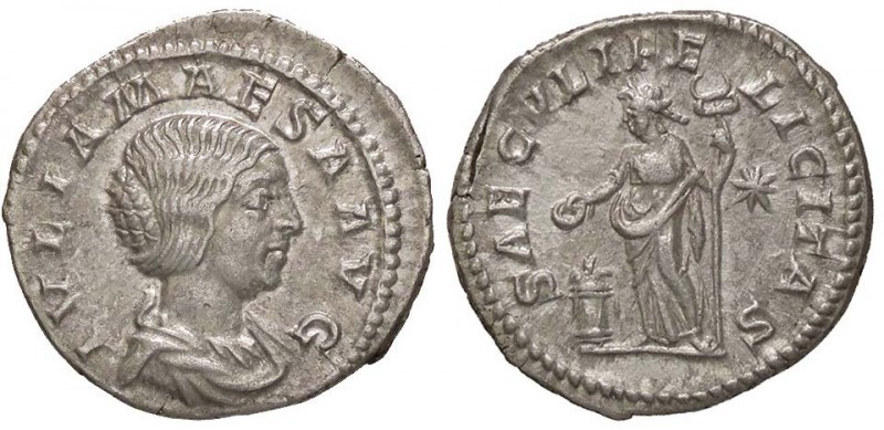 ROMANE IMPERIALI - Giulia Maesa (ava di Elagabalo) - Denario - Busto a d. /R La ...