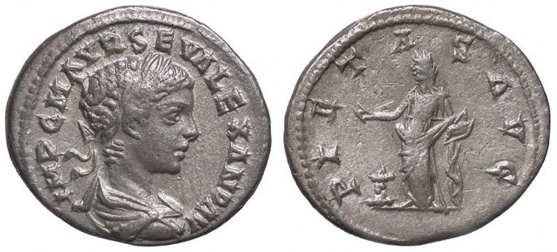 ROMANE IMPERIALI - Alessandro Severo (222-235) - Denario - Busto laureato, drapp...