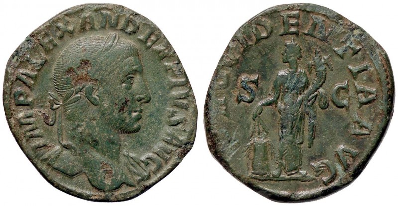 ROMANE IMPERIALI - Alessandro Severo (222-235) - Sesterzio - Busto laureato a d....