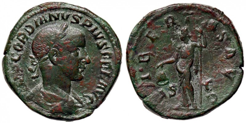 ROMANE IMPERIALI - Gordiano III (238-244) - Sesterzio - Busto laureato e drappeg...