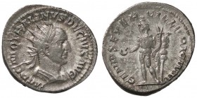 ROMANE IMPERIALI - Traiano Decio (249-251) - Antoniniano - Busto radiato e drappeggiato a d. /R Il Genio stante a s. con patera e cornucopia, a d., un...