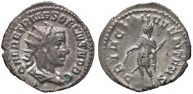 ROMANE IMPERIALI - Erennio Etrusco (251) - Antoniniano - Busto radiato e drappeggiato a d. /R Apollo seminudo seduto a s. con ramo d'alloro appoggiato...