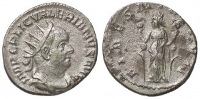 ROMANE IMPERIALI - Valeriano I (253-260) - Antoniniano - Busto radiato e drappeggiato a d. /R La Fedeltà stante a s. con due insegne militari C. 65 (A...