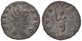 ROMANE IMPERIALI - Gallieno (253-268) - Antoniniano - Busto radiato e drappeggiato a d. /R La Sicurezza stante a s. con gambe incrociate appoggiata a ...