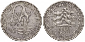 ESTERE - AFRICA OCCIDENTALE FRANCESE - Unione degli Stati - 5.000 Franchi 1982 - 20° Anniversario unione monetaria Kr. 11 AG
SPL