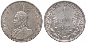 ESTERE - AFRICA ORIENTALE TEDESCA - Guglielmo II (1888-1918) - Rupia 1905 J Kr. 10 AG
SPL-FDC